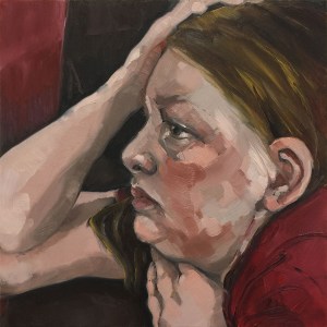 Image of painting: Peta Thurling. Tender, 2017. Oil on board, 30x30cm.