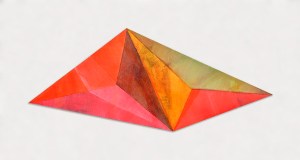 Image of artwork: Peta Thurling. ArtefactsIII 01, 2015. Acrylic on irregular mdf boards, overall installation size 100x161cm.