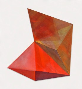 Image of artwork: Peta Thurling. ArtefactsIII 02, 2015. Acrylic on irregular mdf boards, overall installation size 100x161cm.