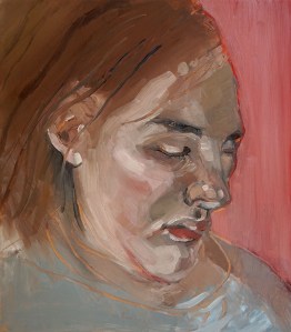 Image of painting: Peta Thurling. Noodle, 2017. Oil on board, 40x35cm.