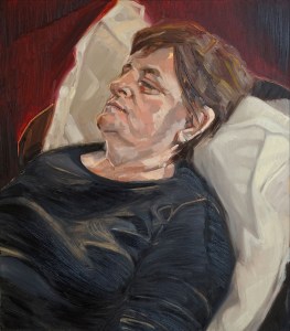 Image of painting: Peta Thurling. Pledge 1, 2017. Oil on board, 40x35cm.